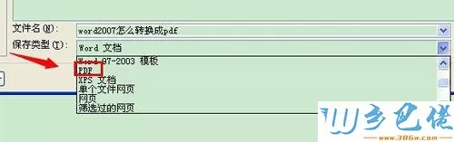 电脑将word2007转换成pdf格式的方法