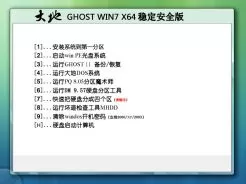 大地DADI GHOST WIN7 SP1 64位稳定安全版v2015.02