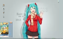 唯美动漫初音未来win7电脑主题