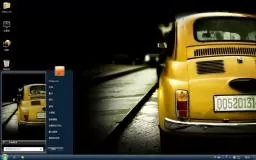 黄色古董车子win7电脑主题