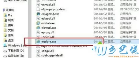 找到iexplorer.exe文件