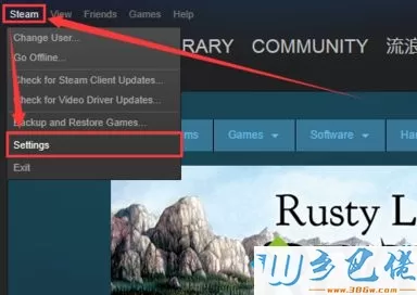 电脑中Steam游戏客户端界面显示英文如何修改成中文1