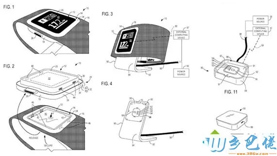 微软推新专利：或用于Surface智能手表支持传感器可拆卸