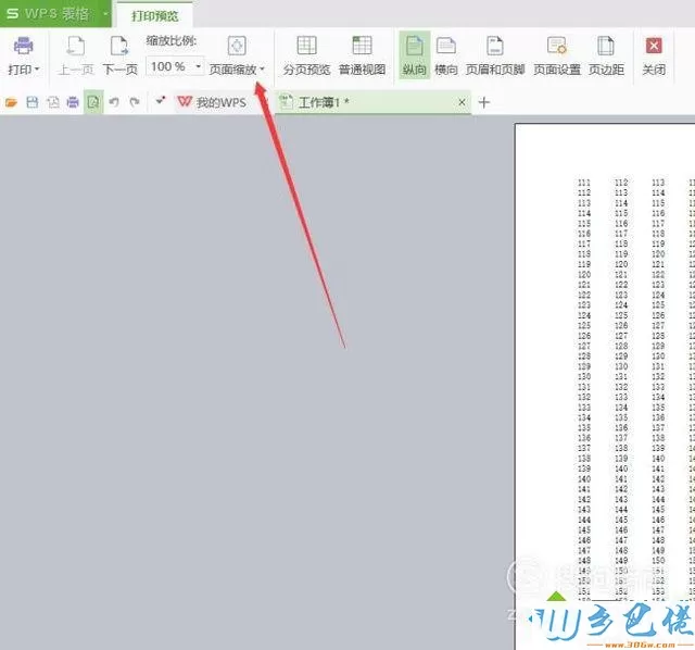 windowsxp系统下怎样缩放打印WPS表格