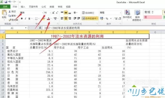 xp系统下使用excel2010分析处理水资源表的方法