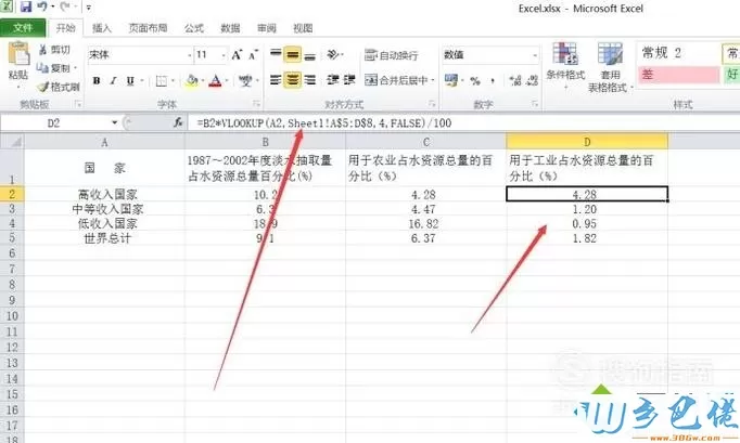 xp系统下使用excel2010分析处理水资源表的方法