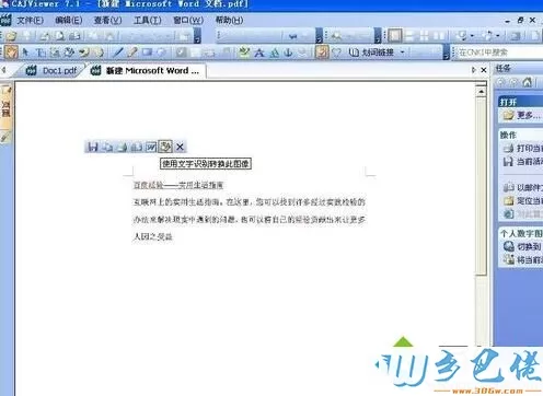 WindowsXP系统下提取图片文字的步骤5