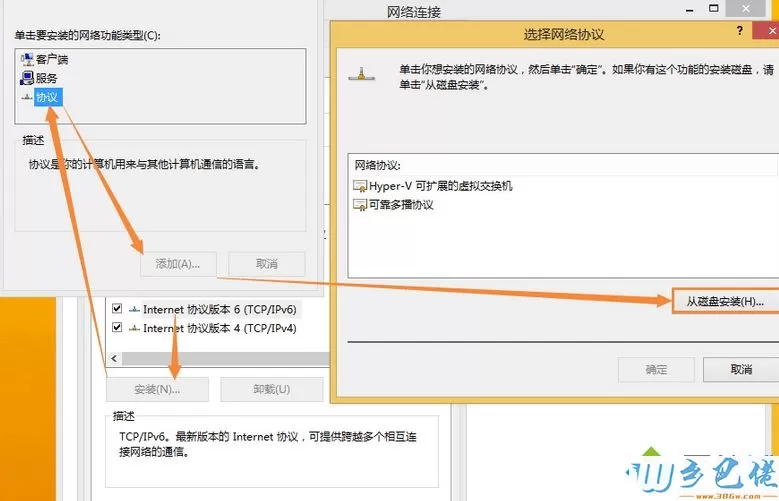 选择TCP/IPv6