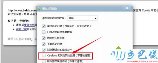 清理Cookies和其他网站数据