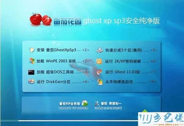 番茄花园ghost xp sp3安全纯净版