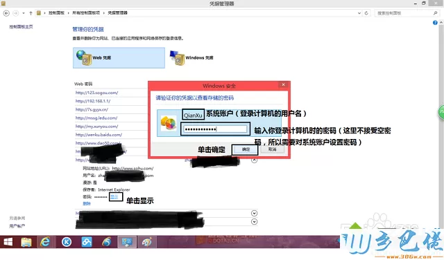 win8怎么通过web凭据管理器找回忘记的网页密码