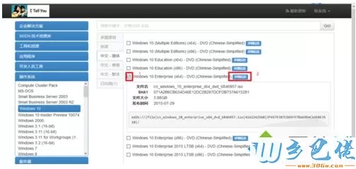 电脑在msdn中下载win10镜像的方法