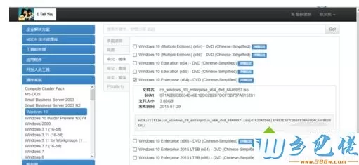 电脑在msdn中下载win10镜像的方法