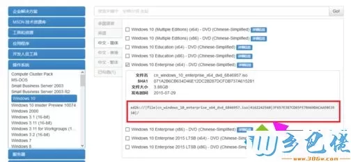 电脑在msdn中下载win10镜像的方法