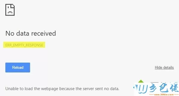 Win10系统下使用Chrome出现ERR_EMPTY_RESPONSE错误怎么解决