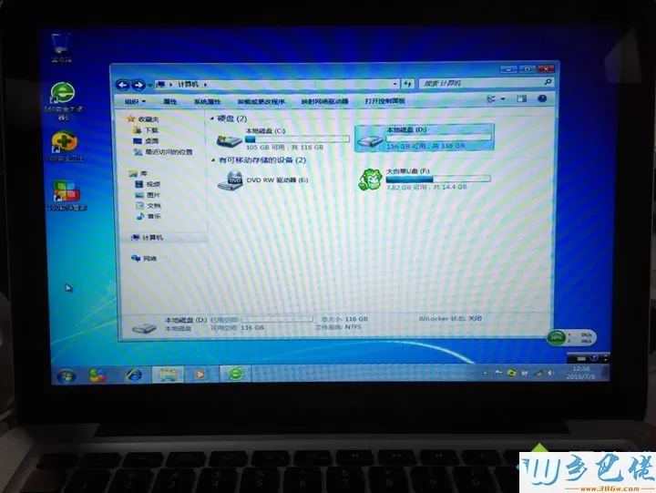 macbook air可以只装win7吗